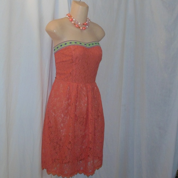 Flying Tomato Dresses & Skirts - Flying Tomato Crocheted Lace Mini Dress Size L